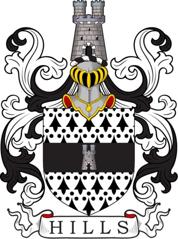 Hills family crest Hills family crest