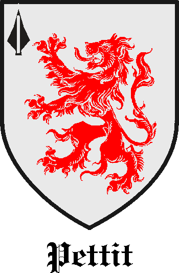 Pettit family crest Pettit family crest